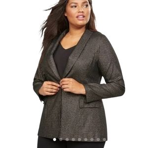 Lane Bryant Shimmer Ponte Knit the Bryant Blazer NWT 18